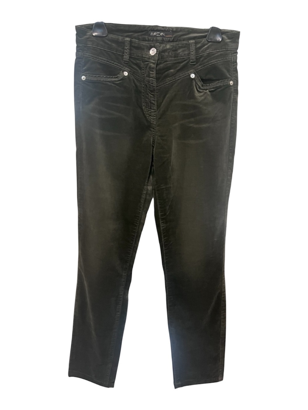 MARC CAIN Olive Slim Straight Pants - Size 8- Like New